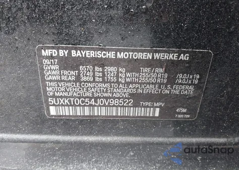 2018 BMW X5 Edrive xDrive40E Iperformance из США, поврежденный, VIN 5UXKT0C54J0V98522